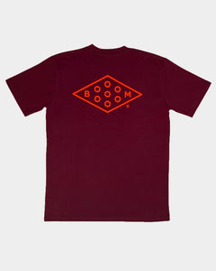Booooooom Diamond Logo T-Shirt (Burgundy)